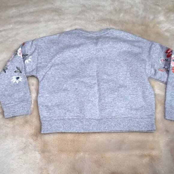 Girls Gray Sweatshirt Old Navy Short Sleeve T Shirt Size 8 Set - Picture 7 of 12